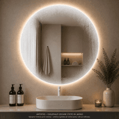 S6 Steklarstvo Šest LED ogledalo S616B, fi 80cm, ambientalna osvetlitev