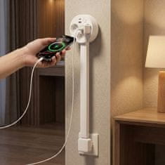 VYZIO® Zložljivi razširitveni vtič z 180° vrtenjem, 3 vtičnice + USB-A in USB-C, 1500 W, EU standard | FLEXSOCKET