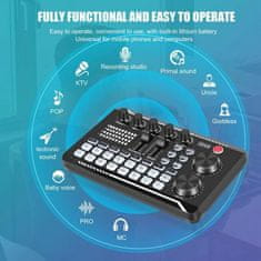 VYZIO® Mešalna zvočna kartica za streaming, DSP obdelava, zvočni efekti, Bluetooth, USB, za podcast in gaming | DJREE