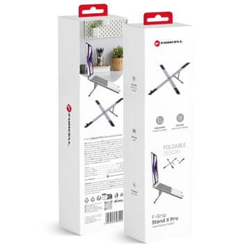 FORCELL Zložljiv namizni stojalo za prenosni računalnik/tablico Forcell F-Grip Fold Stand X Pro, sivo
