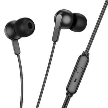 Hoco Žične ušesne slušalke z 3,5-mm priključkom Hoco M124, bele