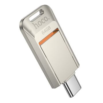 Hoco USB-ključ 64 GB USB 3.0 (USB-C) Hoco UD17, nikljev