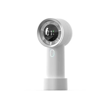 WOWO Prenosni ventilator s HD zaslonom, bel