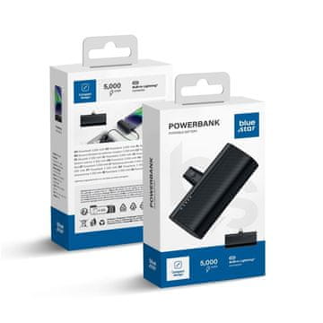 Blue Star Powerbank Blue Star W0556P 2,1 A, 5000 mAh z vgrajenim priključkom Lightning, črn