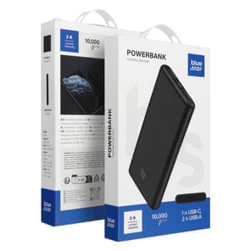 Blue Star Powerbank Blue Star W1061 2A 10000 mAh, črn