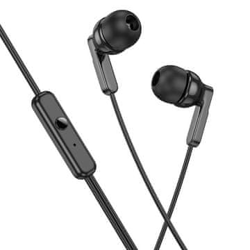 Hoco Žične ušesne slušalke z 3,5-mm priključkom Hoco M121, črne