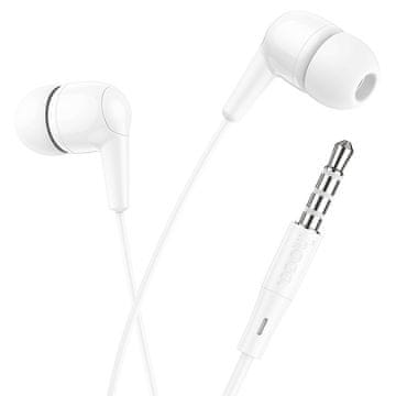 Hoco Žične ušesne slušalke z 3,5-mm priključkom Hoco M97, bele