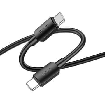 Hoco Kabel USB-C na USB-C Hoco PD 3A 60 W, 1 m, X96, črn