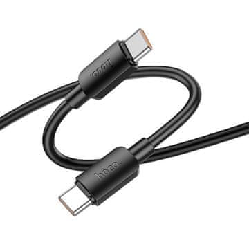 Hoco Kabel USB-C na USB-C Hoco PD 6A 100 W, 1 m, X96, črn