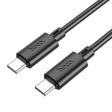 Hoco Kabel USB-C na USB-C Hoco PD 3A 60 W, 1 m, X88, črn