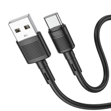 Hoco Kabel USB A na USB C Hoco 3A, 1 m, X83, črn