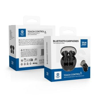 Blue Star Brezžične ušesne slušalke Blue Star BK99 TWS, črne
