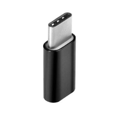 OEM Prilagojevalnik Micro USB (ženski) na tip C (moški) [PA30], črn
