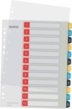 Leitz Pregradni karton a4 pp 1-12 printable barvni cosy 12480000