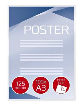 GBC Žepki za plastificiranje a3 125mic 1/100 samolepilni 3747236