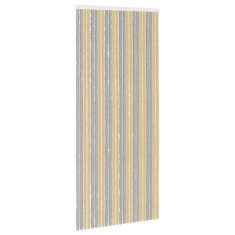 Vidaxl Zaslon proti insektom Chenille Siva in bež 100 x 230 cm 100% PP
