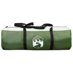 Vidaxl Avto šotor s streho Zelena 350 x 250 cm Poliester in jeklo