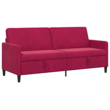 Vidaxl Sofa s shrambo Vinorodna rdeča 192 x 78 x 87 cm Poliester