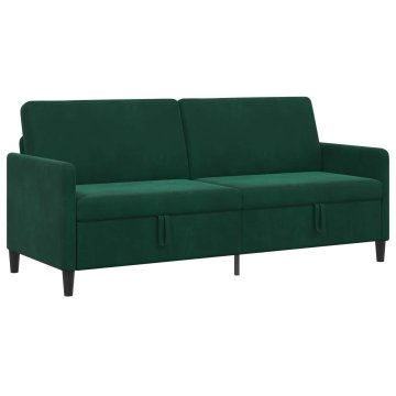 Vidaxl Sofa s shrambo Temno zelena 192 x 78 x 87 cm Poliester