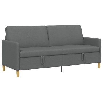 Vidaxl Sofa s shrambo Temno siva 192 x 78 x 87 cm Poliester
