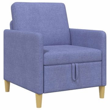 Vidaxl Sofa s shrambo Jeans modra 72 x 78 x 87 cm Poliester