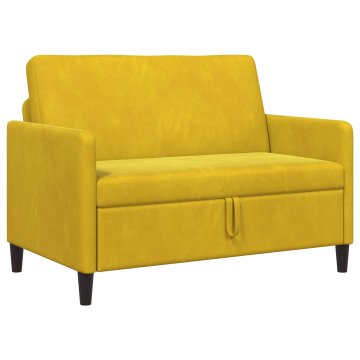 Vidaxl Sofa s shrambo Rumena 122 x 78 x 87 cm Poliester