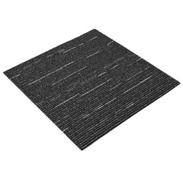 Vidaxl Preproga ploščica Pasma Črna 50 x 50 cm 36 kos