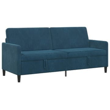 Vidaxl Sofa s shrambo Modra 192 x 78 x 87 cm Poliester