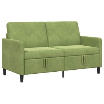 Vidaxl Sofa s shrambo Svetlo zelena 152 x 78 x 87 cm Poliester