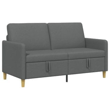 Vidaxl Sofa s shrambo Temno siva 152 x 78 x 87 cm Poliester