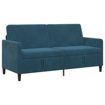 Vidaxl Sofa s shrambo Modra 172 x 78 x 87 cm Poliester