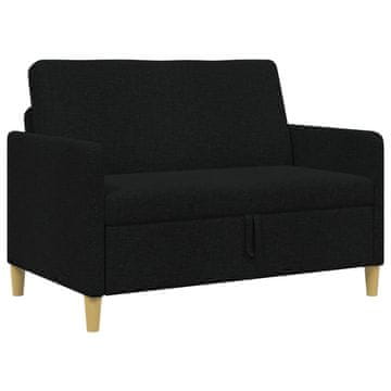 Vidaxl Sofa s shrambo Črna 122 x 78 x 87 cm Poliester