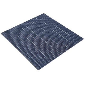 Vidaxl Preproga ploščica Zaradičen Modra 50 x 50 cm 4 kos