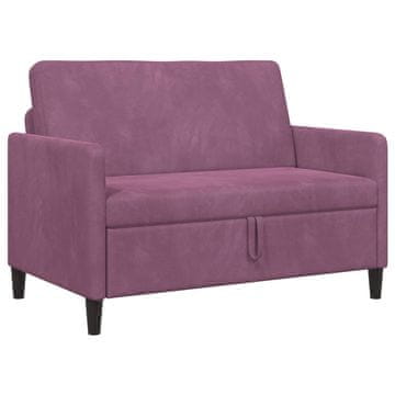 Vidaxl Sofa s shrambo Vijolična 122 x 78 x 87 cm Poliester
