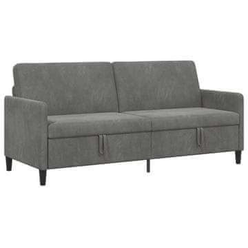 Vidaxl Sofa s shrambo Temno siva 192 x 78 x 87 cm Poliester