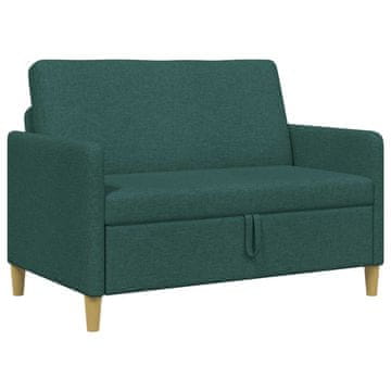 Vidaxl Sofa s shrambo Temno zelena 122 x 78 x 87 cm Poliester