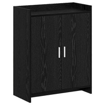 Vidaxl Omara za čevlje Črni hrast 73,5 x 36 x 92 cm Inženirski les
