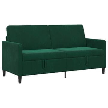 Vidaxl Sofa s shrambo Temno zelena 172 x 78 x 87 cm Poliester