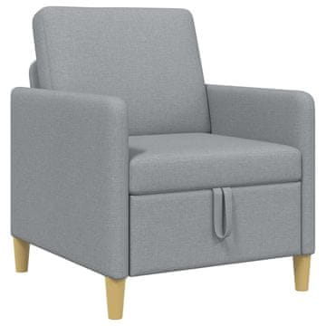 Vidaxl Sofa s shrambo Svetlo siva 72 x 78 x 87 cm Poliester