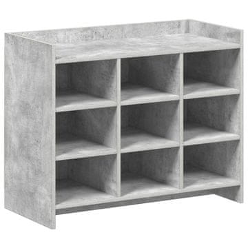 Vidaxl Omara za čevlje Betonsko siva 85 x 39,5 x 70 cm Inženirski les