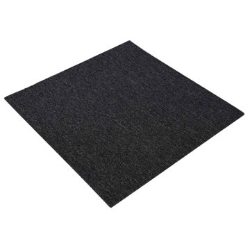 Vidaxl Preproga ploščica Temno siva 50 x 50 cm 4 kos