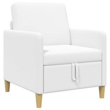 Vidaxl Sofa s shrambo Bela 72 x 78 x 87 cm Poliester