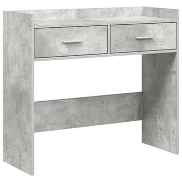 Vidaxl Konzolna miza Betonsko siva 90 x 35 x 80 cm Inženirski les