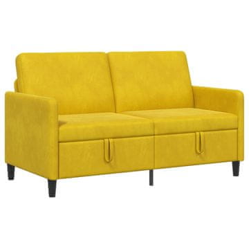 Vidaxl Sofa s shrambo Rumena 152 x 78 x 87 cm Poliester