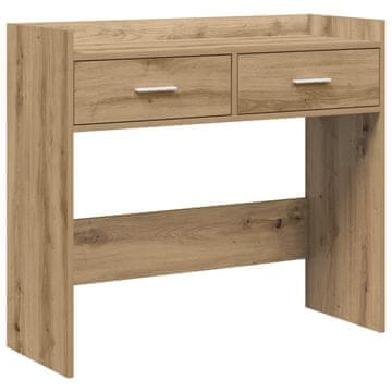 Vidaxl Konzolna miza Artisan hrast 90 x 35 x 80 cm Inženirski les