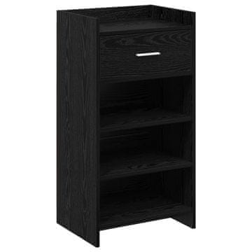 Vidaxl Omara za čevlje Črni hrast 48 x 36 x 92 cm Inženirski les