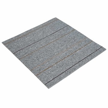 Vidaxl Preproga ploščica Svetlo siva z črtami 50 x 50 cm 4 kos