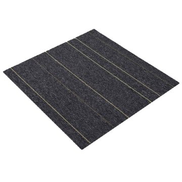 Vidaxl Preproga ploščica Temno siva s črtami 50 x 50 cm 20 kos
