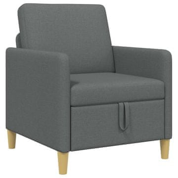 Vidaxl Sofa s shrambo Temno siva 72 x 78 x 87 cm Poliester