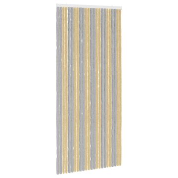 Vidaxl Zaslon proti insektom Chenille Siva in bež 100 x 220 cm 100% PP